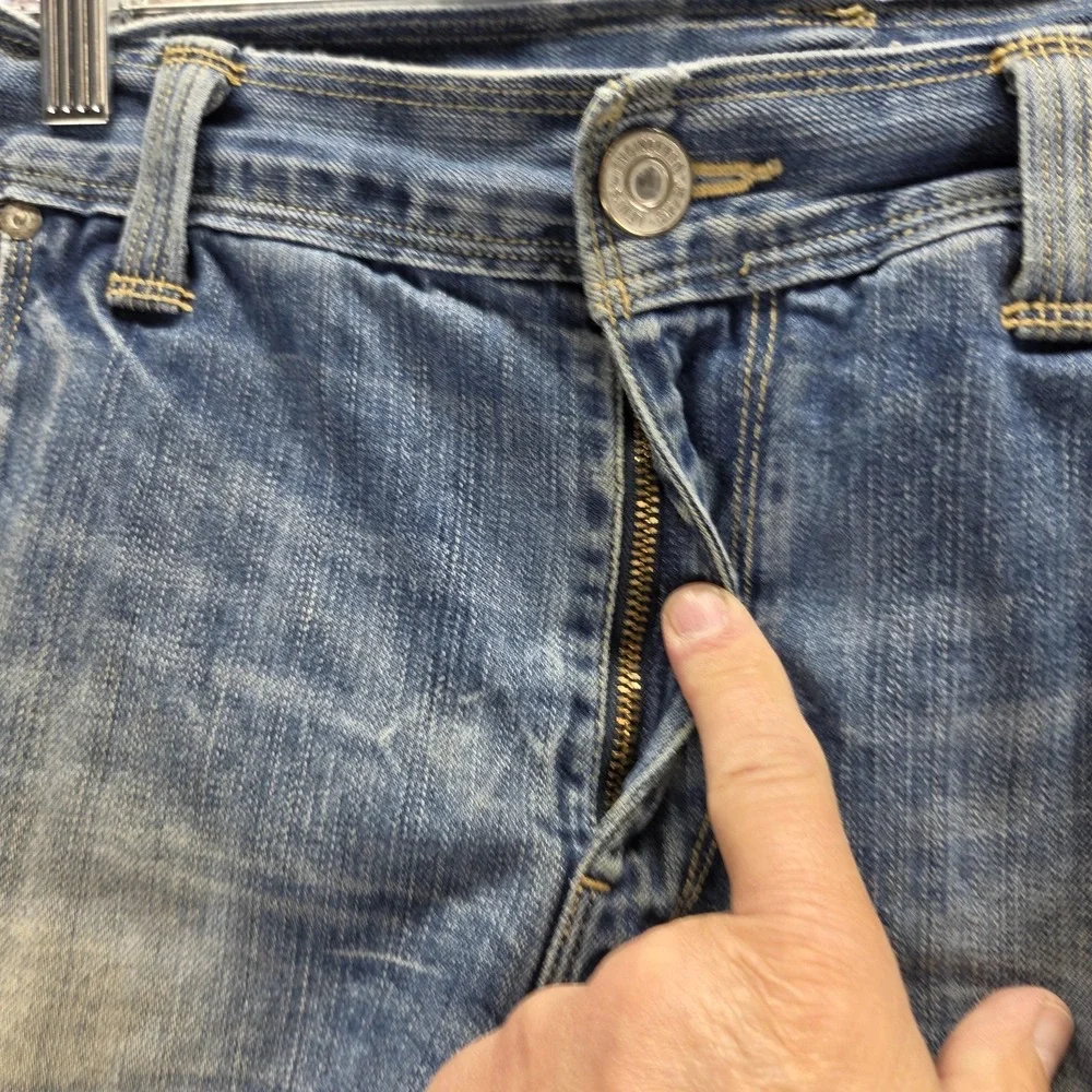 Vintage Levis Engineered Jeans Mens 32x30 Blue Buckle Back Twisted Zip Fly